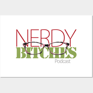 Nerdy Bitches Logo Transparent BKG Posters and Art